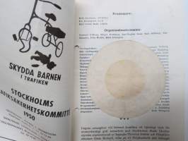 Flatenloppet 1950 -käsiohjelma, mm. suomalainen Evert Saloranta Ford V8 -vaunullaan osallistujana