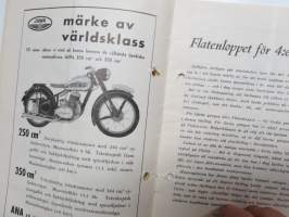 Flatenloppet 1950 -käsiohjelma, mm. suomalainen Evert Saloranta Ford V8 -vaunullaan osallistujana