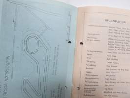 Kanonloppet 1950 Officielt program -käsiohjelma, mm. suomalainen Evert Saloranta Ford V8 -vaunullaan osallistujana