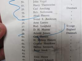 Lufthavnslöpet bilrace 1949 -käsiohjelma, mm. suomalaiset Fred Geitel, Anatole Stünkel &amp; Evert Saloranta Ford V8 -vaunullaan osallistujana