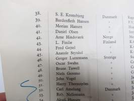 Lufthavnslöpet bilrace 1949 -käsiohjelma, mm. suomalaiset Fred Geitel, Anatole Stünkel &amp; Evert Saloranta Ford V8 -vaunullaan osallistujana