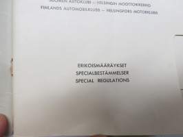 Eläintarhanajo - Djurgårdsloppet 8.5.1955 Erikoismääräykset / Specialbestämmelser / Special Regulations -kilpailumääräykset