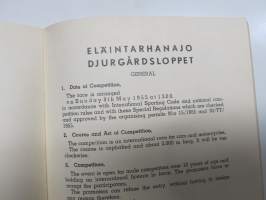 Eläintarhanajo - Djurgårdsloppet 8.5.1955 Erikoismääräykset / Specialbestämmelser / Special Regulations -kilpailumääräykset