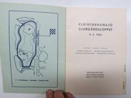 Eläintarhanajo - Djurgårdsloppet 9.5.1954 Erikoismääräykset / Specialbestämmelser / Special Regulations -kilpailumääräykset
