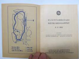Eläintarhanajo - Djurgårdsloppet 11.5.1952 Erikoismääräykset / Specialbestämmelser / Special Regulations -kilpailumääräykset