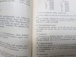 Eläintarhanajo - Djurgårdsloppet 11.5.1952 Erikoismääräykset / Specialbestämmelser / Special Regulations -kilpailumääräykset