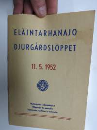 Eläintarhanajo - Djurgårdsloppet 11.5.1952 Erikoismääräykset / Specialbestämmelser / Special Regulations -kilpailumääräykset