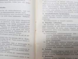 Eläintarhanajo - Djurgårdsloppet 6.5.1951 Erikoismääräykset / Specialbestämmelser / Special Regulations -kilpailumääräykset