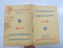 Eläintarhanajo - Djurgårdsloppet 6.5.1951 Erikoismääräykset / Specialbestämmelser / Special Regulations -kilpailumääräykset