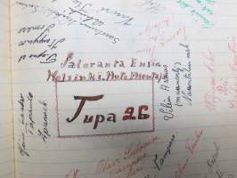 Lauluja ja muistoja sotilasajoiltani, lentosotamies Evert Saloranta (sittemmin kilpa-autoilija), Santahamina, 1937-38, erittäin hyvät ja "poikkeavat" kuvitukset