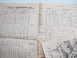 Moottoriviesti 1967 nr 5, Salora Auto-ulamatik, VW Variant &amp; 1500 &amp; Opel Kadett kestotesti, Yamaha 100 YL-1, Moottoritehoa, Tehdään Mark 400 perävaunu, Fiat 125...