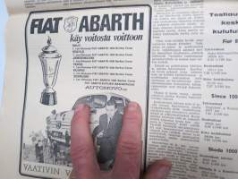 Moottoriviesti 1965 nr 7, Fiat 850 - Skoda 100 MB - Simca 1000 GL kestotestin loppuarvostelut, Abarth -mainos, Moskvitsh-autotehtaalla, Mikroautoharrastus osa III...