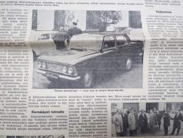 Moottoriviesti 1965 nr 7, Fiat 850 - Skoda 100 MB - Simca 1000 GL kestotestin loppuarvostelut, Abarth -mainos, Moskvitsh-autotehtaalla, Mikroautoharrastus osa III...