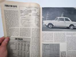 Auto motor und sport 1963 nr 25, Ford 12 M 50 PS, Volkswagen 1500, Finnische Kometa Spike, Porsche Carrera GTS, Austin Cooper Test, ym.