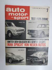 Auto motor und sport 1963 nr 7, Simca 1300 - Lancia Fulvia - ATS 2500 GT - Abarth 2000 GT, Test Ford Zodiac, Genfer Salon 1963, Das Haus in nacken, Iso Rivolta GT