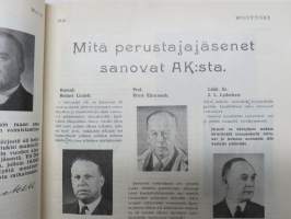 Moottori 1949 nr 11, AK 30-vuotias, Fiat 500 C, Auto USA:ssa, Nainen ohjauspyörässä, Turussa maamme ensimmäinen Speedway-rata, takakansi Evert Saloranta (Ford V8)