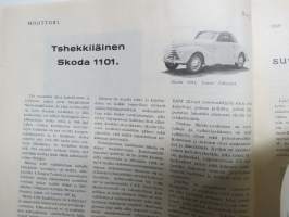 Moottori 1949 nr 11, AK 30-vuotias, Fiat 500 C, Auto USA:ssa, Nainen ohjauspyörässä, Turussa maamme ensimmäinen Speedway-rata, takakansi Evert Saloranta (Ford V8)