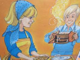 Hyviä tapoja / Energia- ja suojaravinteet -koulutaulu / opetustaulu, piirtänyt MLP - Marja-Liisa Pitkäranta