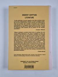 Ancient Egyptian Literature : Volumes 1-3 - Volume 1 : The Old and Middle Kingdoms ; Volume 2 : The New Kingdom ; Volume 3 : The Late Period