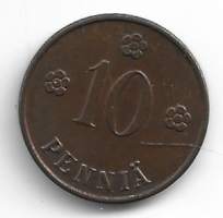 10  penniä  1926