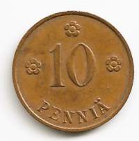 10  penniä  1934