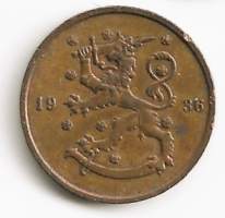 10  penniä  1936