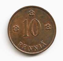 10  penniä  1937