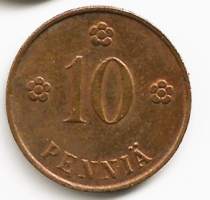 10  penniä  1939