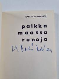 Paikka maassa : Runoja (signeerattu)