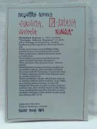 Eurooppa, Odysseia D-junassa : runoja