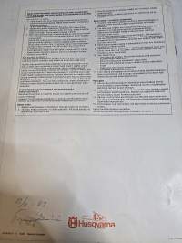 Husgvarna moottorisaha malli 234 käyttöohje.  10,82