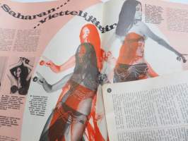 Jallu 1966 nr 8, Ruotsin lappalaistyttö tähtenä Hollywoodissa, Tom Neal, Saudiprinsessa Ferial, Egyptin napatanssijat, Anchorage Alaskassa, ym.