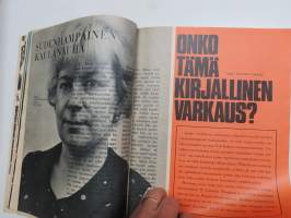 Hymy lehti 1967 nr 8, Kansikuva Elsi Koivisto, Leena Vermaa 8 vuotta TV-kuuluttajajan, Vekko Ennalan artikkeli insestitapauksesta Koskenkorvalla - Lasten isä on veli