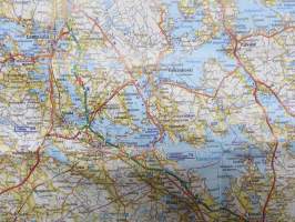 Suomen GT-tiekartta Etelä-Suomi 2014 vägkarta över Finland / Road Map / Starassenkarte