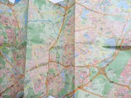 Helsinki - Helsingfors 1989 opaskartta + erillinen hakemisto / guidekarta / tourist map / plan de villa / stadtplan / plan goroda 1:20 000