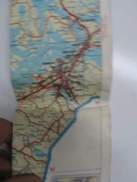 Suomen tiekartta 3 vägkarta över Finland 1969 -road map