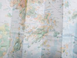 Espoo / Esbo + Kauniainen / Grankulla opaskartta 2000 + erillinen nimihakemisto kaduista yms. -guidekarta