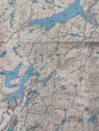 Inari-Menesjärvi ulkoilukartta 1:50 000, (1982)  -kartta