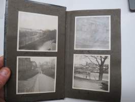 Valokuva-albumi 1920-luvulta, paljon kuvia Helsingistä, opiskelijaelämää, ym. mukana 1kpl pikakuvaamo "ASA":n kuva