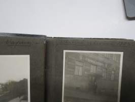 Valokuva-albumi 1920-luvulta, paljon kuvia Helsingistä, opiskelijaelämää, ym. mukana 1kpl pikakuvaamo "ASA":n kuva