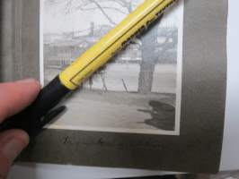 Valokuva-albumi 1920-luvulta, paljon kuvia Helsingistä, opiskelijaelämää, ym. mukana 1kpl pikakuvaamo "ASA":n kuva