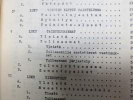 Kenttätykistön taisteluohjesääntö I osa (KtO I) - Tykistön käyttö  johtaminen 1949