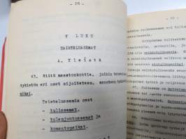 Kenttätykistön taisteluohjesääntö I osa (KtO I) - Tykistön käyttö  johtaminen 1949