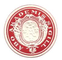 Åbo Akademis Sigill  -kohopaino  paperisinetti sinetti