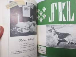SKL - Suomen Kennel-Liiton julkaisu (jäsenlehti) vv. 1952-1958 -sidotut vuosikerrta neljänä sidoksena