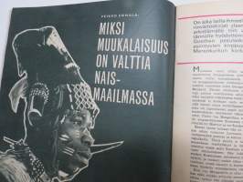 Hymy 1966 nr 8, Kansikuva Aulikki Järvinen, Poliisin sakotusmielivalta, Veikko Ennala - Miksi muukalaisuus on valttia naismaailmassa?, Albert Aalto pakoili 16 vuotta