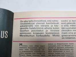 Hymy 1966 nr 8, Kansikuva Aulikki Järvinen, Poliisin sakotusmielivalta, Veikko Ennala - Miksi muukalaisuus on valttia naismaailmassa?, Albert Aalto pakoili 16 vuotta