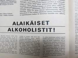 Hymy 1966 nr 8, Kansikuva Aulikki Järvinen, Poliisin sakotusmielivalta, Veikko Ennala - Miksi muukalaisuus on valttia naismaailmassa?, Albert Aalto pakoili 16 vuotta