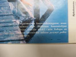 Hymy 1960 nr 1, Kansikuva Miss Skandinavia Eija Häkkinen, Kuherruskuukausi kunnalliskodissa, Taina Elg - Viktor Klimenko, Totuus Kouvolan puhelintyttöverkostosta...