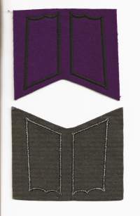 Sähkötekninen ala  - kauluslaatat   leikkaamaton pari arvomerkit